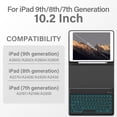 thumbnail image 2 of Funda de teclado BQDIYOO para iPad de 9ª, 8ª y 7ª generación con Bluetooth, 2 of 8