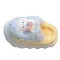 thumbnail image 4 of JAHH Toddler Children Baby Kids Girls Boys Cute Slippers Warm Indoors Shoes Anti-slip Lightweight Home Shoes for Indoor Outdoor Walking ﻿(2.5-3 Years,Sky Blue), 4 of 5