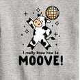 thumbnail image 3 of Instant Message - Watch Me Moove Disco Cow - Toddler & Youth Crewneck Fleece Sweatshirt, 3 of 6