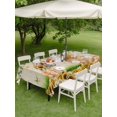 thumbnail image 4 of Outdoor Tablecloth with Umbrella Hole for Patio/Picnic/Party/Camping, Cute Puppy Sunflowers Waterproof Table Cloth Rectangle Table Cover Washable, Farmhouse Eucalyptus Retro Beige (60"x 102"), 4 of 8