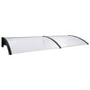 Door Canopy Black and Transparent 78.7"x31.5" PC