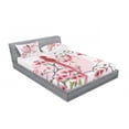 thumbnail image 3 of Ambesonne Animal Fitted Sheet & Pillow Sham Set, Mythical Phoenix Bird, Twin, Pink, 3 of 3