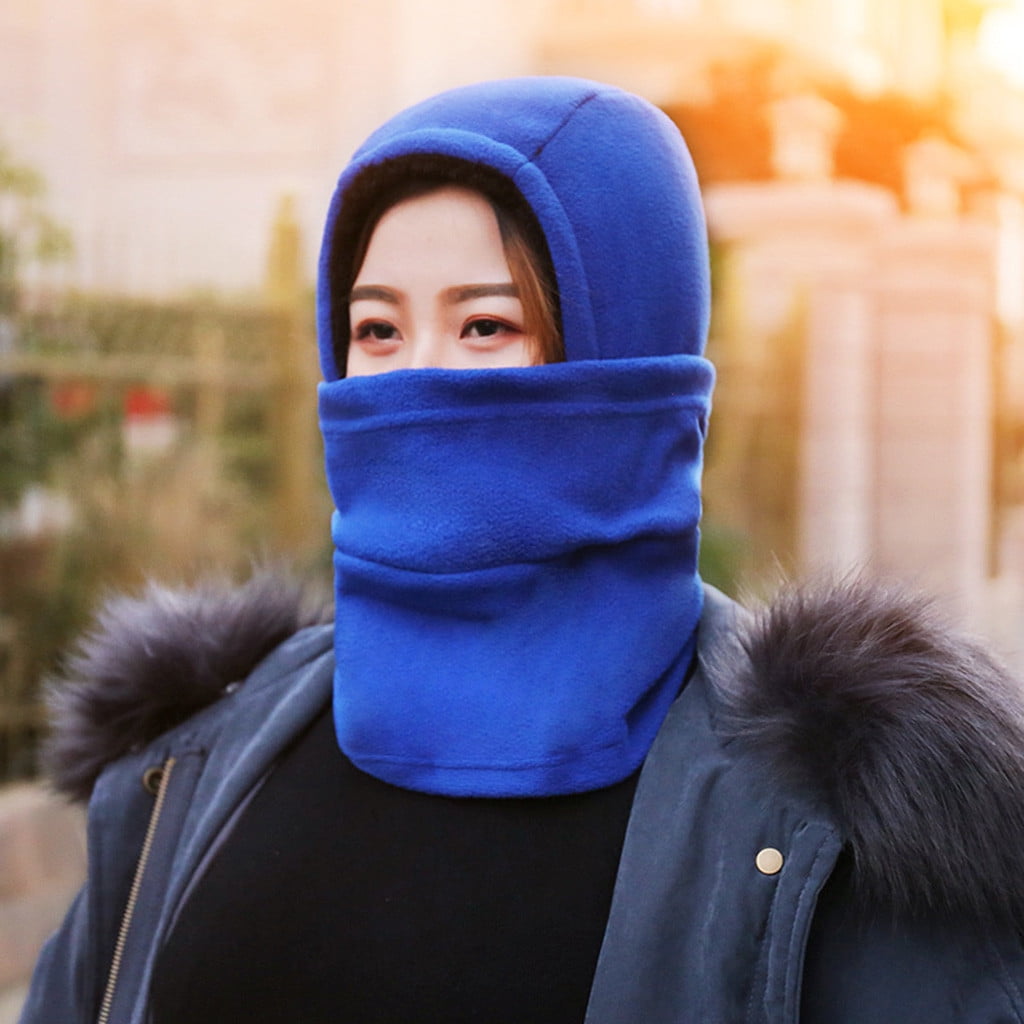 Winter Outdoor Riding Windproof Fleece Hood CS Mask Thick Warm Snow Cap