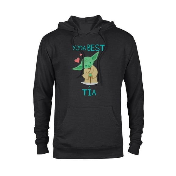 Star Wars Yoda Best Tía Yoda Chibi Portrait Día de la Madre - Pullover Hoodie for Adults - Customized-Black