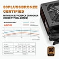 thumbnail image 5 of ARESGAME 500W Non-Modular ATX Gaming Power Supply 80lus Bronze Certified PSU (AGV500), 5 of 7