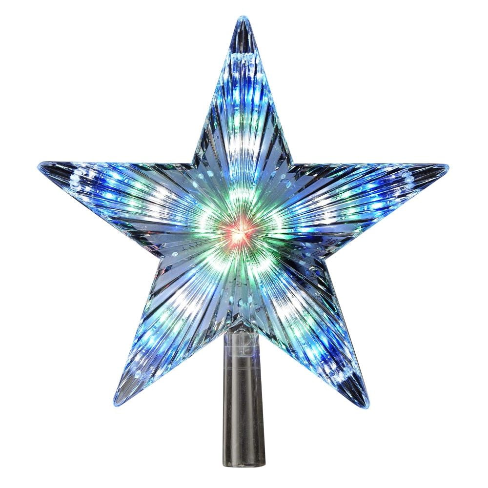 8.5" Blue and Black Star LED Lighted ColorChanging Decorative