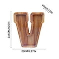 thumbnail image 5 of Gallickan Piggy Banks for Kids Boys Girls, Wooden Letter Piggy Bank Alphabet Coin Bank with Initial, Encourages Early , Gifts for Birthday, Christmas, V, 5 of 6