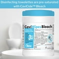 thumbnail image 2 of CaviWipes Bleach Wipes with Alcohol, Non-Woven, Low Odor, 90 Wipes, 12 Packs, 1080 Total, 2 of 5