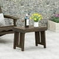 Euroco Foldable Acacia Wood Outdoor Side Table with Slatted Top, No Assembly Required