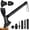 17.7, variant on Camping Axe with Sheath, Sharp Hatchet Axe with Clip and Bottle Opener, Multi-Functional Hammer Tomahawk, Survival Tomahawk Axe for Camping (Black, 15 Inch)