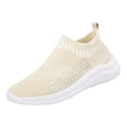 thumbnail image 5 of Rokment Womens Slip on Socks Running Walking Jogging Shoes Comfortable Mesh Memory Foam Cross-Training Driving Hiking Workout Tennis Nursing Sneakers Beige Size 6.5, 5 of 6