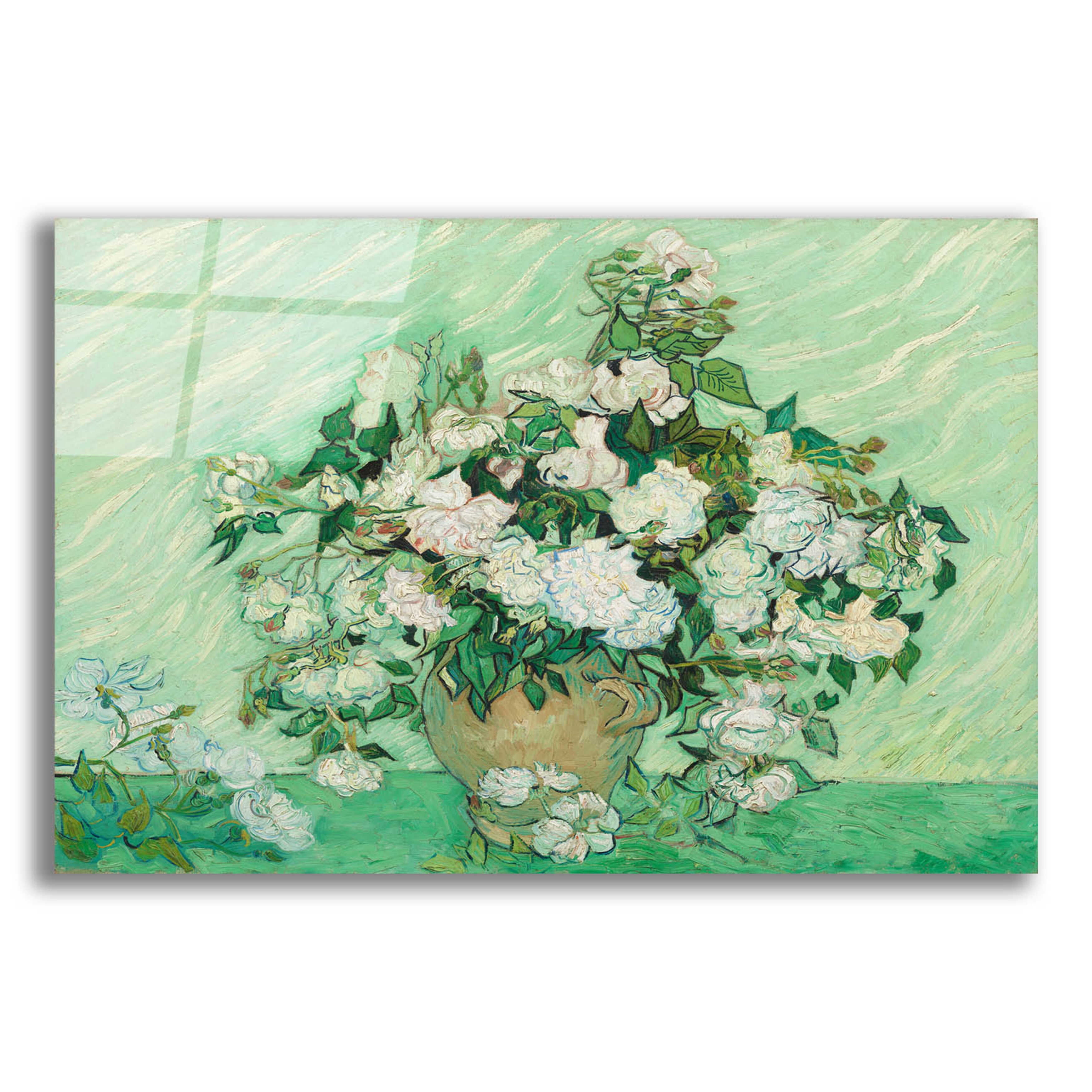 Epic Art 'Roses' by Vincent Van Gogh, Acrylic Glass Wall Art, 24