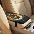 thumbnail image 4 of Xixirimido Car Seat Covers Front Seats Only with Belt Covers Armrest Box Cover 5Pcs Set for SUV Sedan Van Truck PU Leather Seat Protector Automotive Accessories, Wolf Sunflower Moon Starry Night, 4 of 8