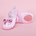 thumbnail image 4 of Miqool Kids Satin Ballet Dance Shoes Sequin Bow Soft Sole Slip-On Elastic Strap Gym Yoga Practice Dance Shoes for Toddler/Little/Big Kids, 4 of 9