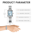 thumbnail image 5 of SKMEI Watches for Women Rectangular Ladies Quartz Watch Elegant Dainty Stainless Steel Womens Small Watch, 5 of 8