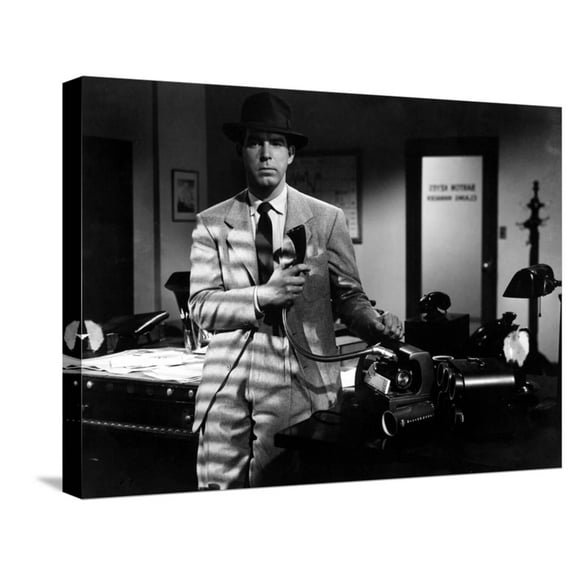 Art.com Double Indemnity, Fred MacMurray, 1944 Stretched Canvas Print Wall Art, 24" x 18"
