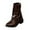Brown, variant on Xfvqtps Womens Mid Calf Boots Pointy Toe Chunky Low Heel Fold over Boots Pull on Non Slip Fashion Boots for Women Black