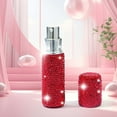 thumbnail image 4 of FSTDelivery Portable 10ml Perfume Spray Bottle Sample Vials, Shiny Rhinestone Cosmetic Bottle Mini Perfume Spray Dispensers, Vials Refillable Sprayer Makeup Tool for Travel Carrying, Red, 4 of 5