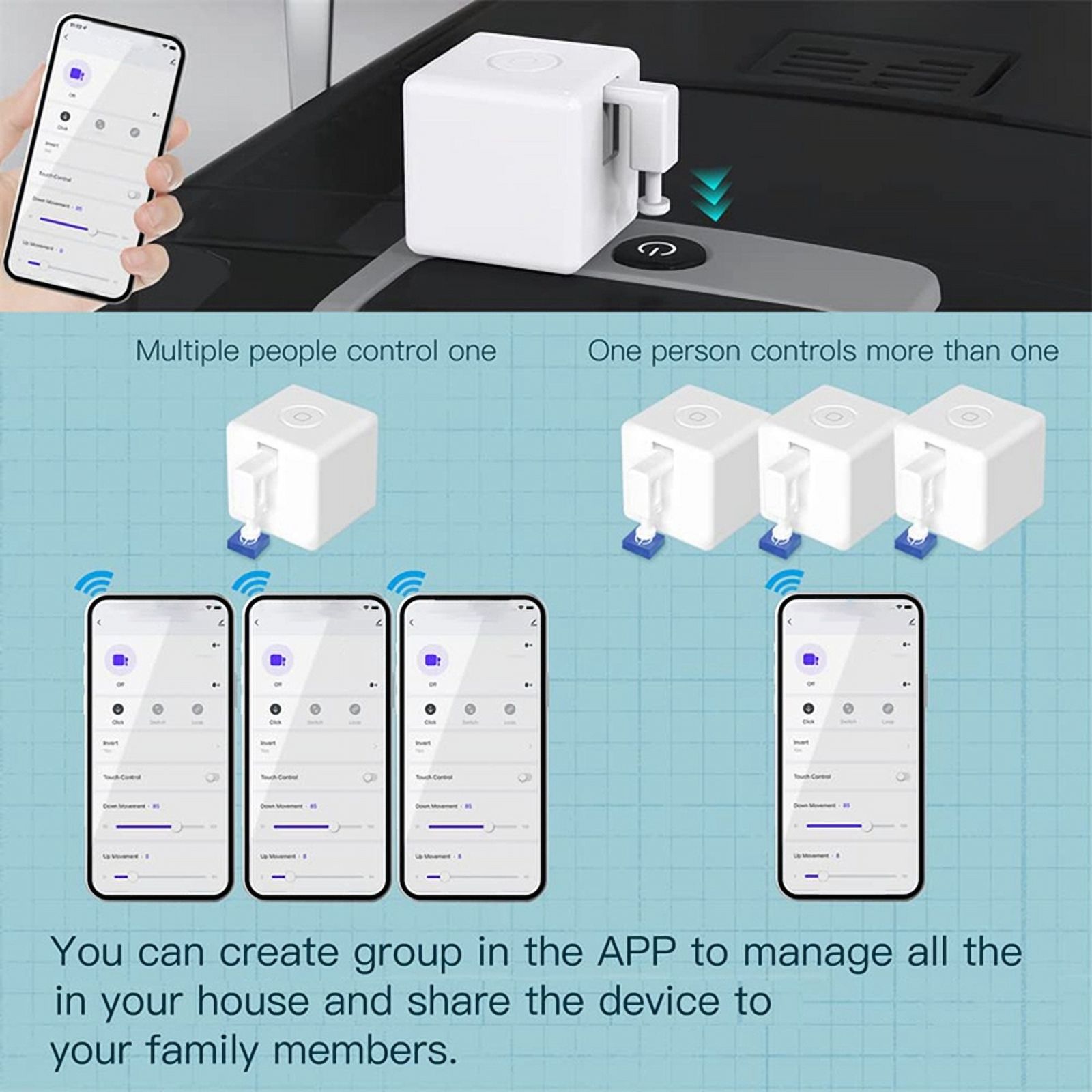 2X Fingerbot Plus Smart Switch Bot Fingerbot Plus Push Button Smart Home Smart Life Voice Control with App