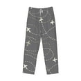 thumbnail image 4 of Xecao Airplane Routes Around The World Men's Straight Lounge Pajama Pants: The Ultimate in Comfortable Sleepwear, 4 of 9