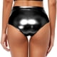 thumbnail image 4 of MKLEKYY Pantalones Cortos De Mezclilla Para Mujer, De Cintura Alta, Metálicos, Tipo Botín, Para Bailar, Ropa De Club, 4 of 4
