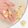 thumbnail image 6 of 6 Pack Flanged Sleeve Bearing, Plastic Bushing ID 10mm x OD 12mm x Length 10mm POM Bushing, Yellow, 6 of 7