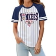 thumbnail image 2 of Camiseta Talovee de Béisbol para Mujer Día de Juego Azul Talla XXL, 2 of 3