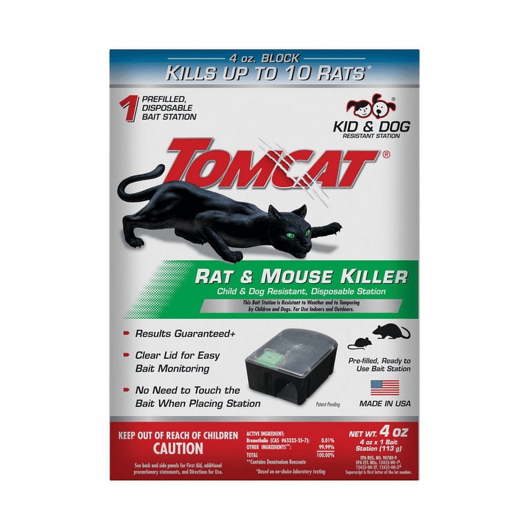 Tomcat Rat & Mouse Killer, Disposable Bait Station, Child-Resistant photo 1