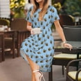thumbnail image 3 of Logiee German Shepherd Puppy Print Womens Summer Dress,Casual Short Sleeve Sundresses,Beach A-line Shift Dress with Pockets, 3 of 6