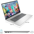 thumbnail image 5 of HP 17t Laptop, 17.3" HD+ Touchscreen, Intel Core i5-1334U Processor, 16GB RAM 1TB SSD, Webcam, Numeric Keypad, Wi-Fi 6, HDMI, Windows 11 Home, Silver, 5 of 7