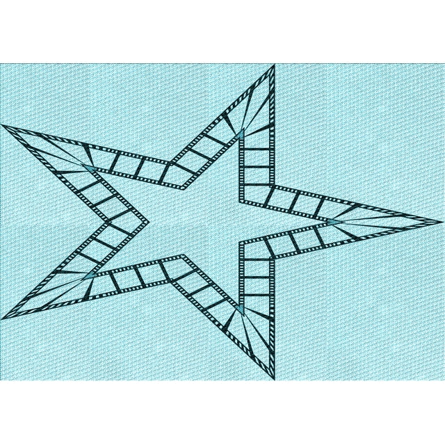 Ahgly Company Machine Washable Indoor Rectangle Transitional Electric Blue Area Rugs, 2' x 4'