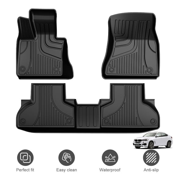 TPE Floor Mats Custom Fit All‑Weather Floor Liners for 2014‑2018 BMW X5 (F15) Interior Accessories
