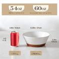 thumbnail image 2 of Salad Bowls Set of 4, Large 60 oz Speckled Stoneware Soup Bowls for Ramen, Pho, Pasta, Cereal, and Salad, Microwave and Dishwasher Safe, White and Brown, 2 of 7