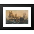 thumbnail image 2 of Constantinos Volanakis 18x13 Black Modern Framed Museum Art Print Titled - The Battle of Trafalgar, 2 of 5