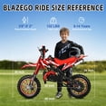 thumbnail image 4 of 49cc 2-Stroke Kids Dirt Bike, Gas Powered Mini Dirt Bike for Boys and Girls 5-13, Motorcycle with 25mph Max Speed, 2.5-10" Off Road Tires, Front and Rear Suspension & Dual Disc Brakes, Red, 4 of 8