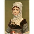 thumbnail image 2 of Alphons Bodenmüller 15x18 Gold Ornate Wood Frame and Double Matted Museum Art Print Titled - Citizen- Female Head (1879), 2 of 4