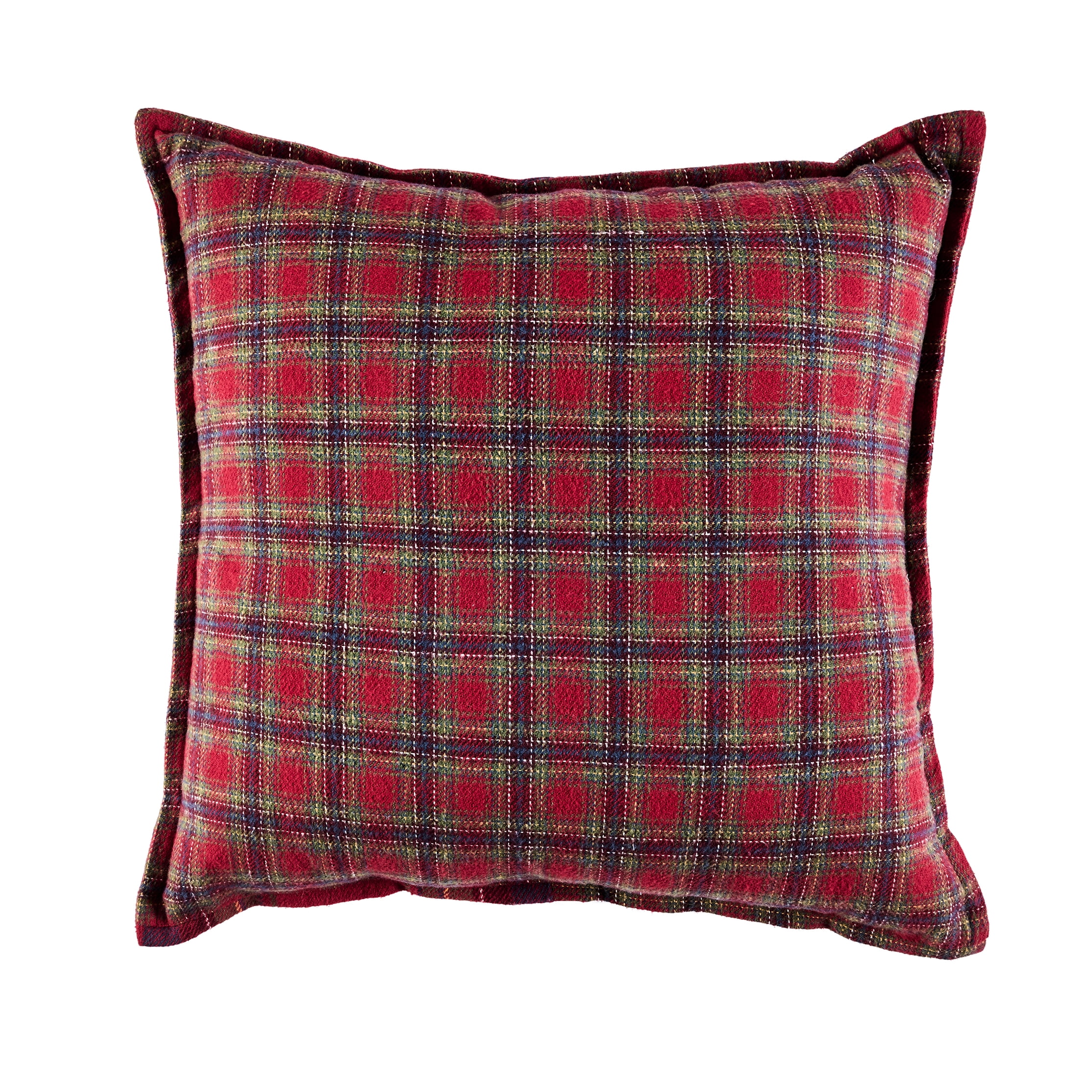 Better Homes & Gardens 20 in x 20 in Corin Pieced Plaid Throw Pillow, Red