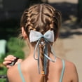 thumbnail image 4 of 3x Pinzas para El Cabello Cinta Larga Pin para El Cabello Accesorio para El Cabello Lindo Y Elegante con Borla Larga Diseño Francés Arcos para El Cabe 3 piezas, 4 of 8