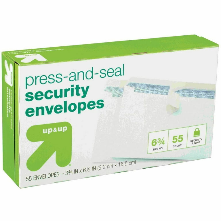 Mead, Security Envelopes, #6 3/4, White self-adhesive pack of 55