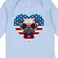 thumbnail image 4 of Inktastic Pug Dog Patriotic US Flag Heart Boys or Girls Long Sleeve Baby Bodysuit, 4 of 5