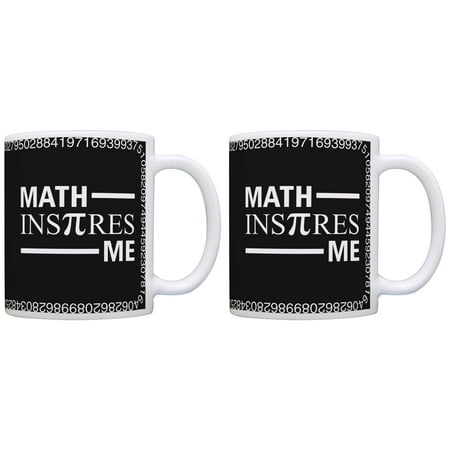 

ThisWear Pi Day Mug 3.14.16 Math Inspires Me Pi Day Science Math STEM 11 ounce 2 Pack Coffee Mugs Math