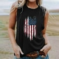 thumbnail image 2 of Cleaning Womens 4Th of July Summer Sleeveless Shirts Pullover Sweater Blouses American Flag Printed Tank Tops Round Neck Camis Slim Fitted Tee Patriotic Shirts Beach Holiday Clothing, 2 of 4