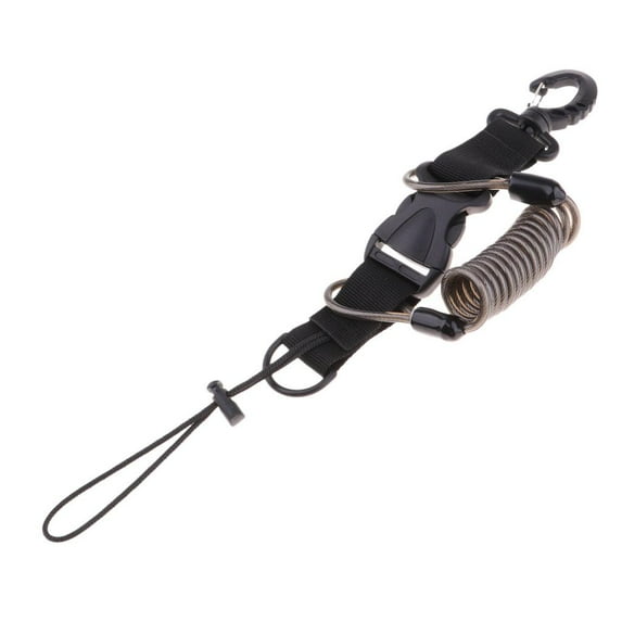 Diving Moving Lanyard Camera Light Lost Rope Line with Black
