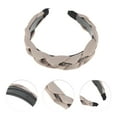 thumbnail image 3 of Unique Bargains 1 Pc Cute Twists Gypsophila Headbands for Women Khaki, 3 of 6