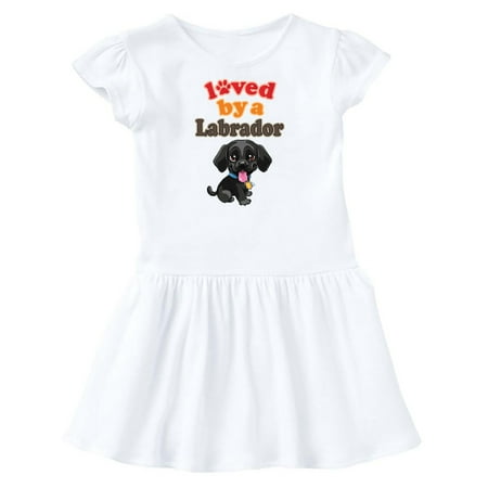 

Inktastic Labrador Retriever Dog Black Lab Gift Toddler Girl Dress