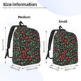 thumbnail image 2 of Xecao Strawberry Canvas College Laptop Backpack, a durable rucksack designed for both men and women, ideal for travel, school, and daily use-Small, 2 of 5