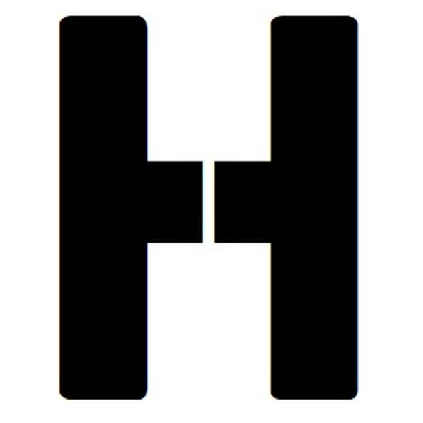 8X10 Large Letter Stencil from 4 Ply Mat Board -Letter H - Walmart.com ...