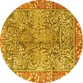 thumbnail image 1 of Ahgly Company Indoor Round Persian Yellow Traditional Area Rugs, 7' Round, 1 of 4