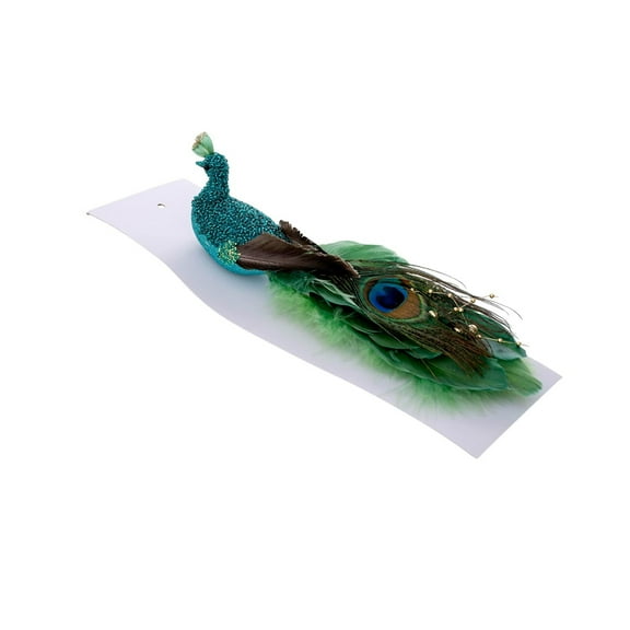 dajkiuy Artificial Peacock Christmas Tree Ornaments, Long Tail Feather Peacock Christmas Decorations for Home Wedding Party Decor