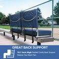 thumbnail image 6 of FREESKY 2-Pack Stadium Seats for Bleachers, 2.8" Extra Thick Padded Cushion & Back Support, 380lbs Load Capacity, Portable Foldable Sports Chairs with Storage Pocket, Blue, 6 of 7